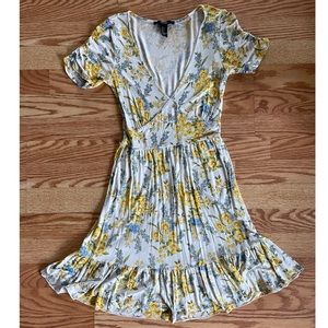 Floral V-Neck Mini Dress